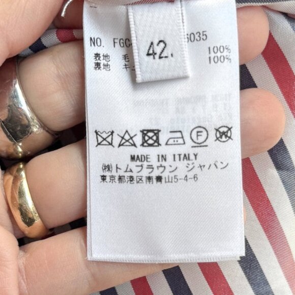 Thom Browne Grey Wool Pleated Skirt - Picture 9 of 12